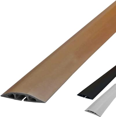 Electriduct D-2 "Low Profile" Rubber Duct Cord Cover - Lengte: 5Ft - Kleur: Bruin