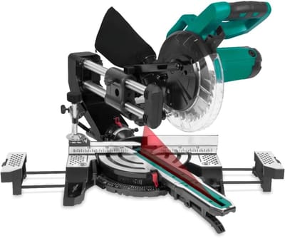 SNJY® Afkortzaag - Afkortzaag met Trekfunctie - Verstekzaag - 2200W - Ø216mm - Groen