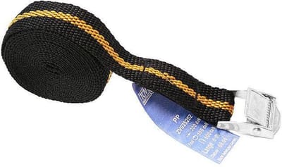 Benson Spanband met snelsluiting - 5 meter - rood/zwart - hoogwaardig nylon - TüV/GS keurmerk