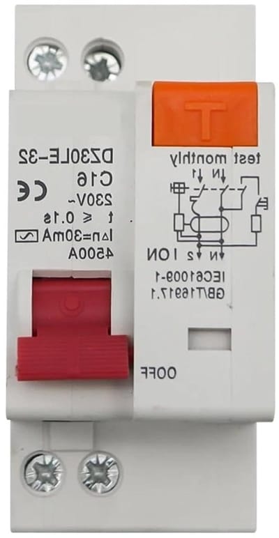 Aardlekschakelaar - Stroomonderbreker Zekering - Elektrische Beveiliging - Overspanningsbeveiliging - 230V 1P+N - Wit