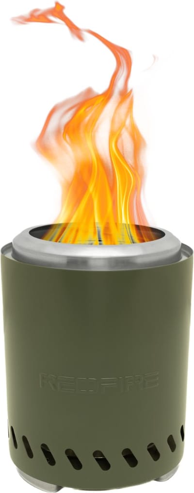 RedFire - Volcano - Medium - Olijf groen - Tafelhaard - Incl. beschermhoes & protectie mat - Hout & pellet gestookt - Drievoudige verbranding