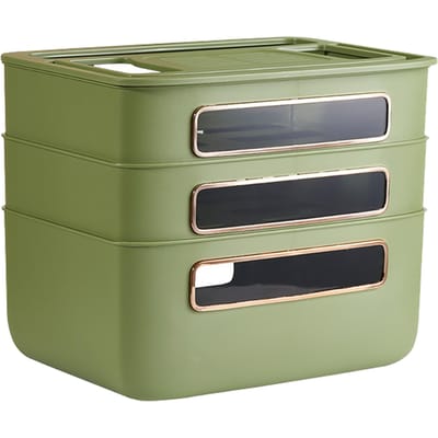WIFI Router Opbergdoos Kabelmanagement Veelzijdige Stopcontact WIFI Organizer Doos voor Desktop Donkergroen donkergroene kleur