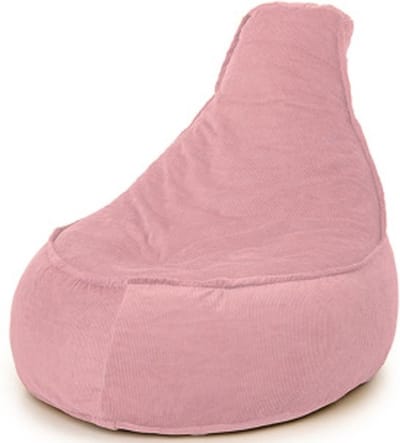 Drop & Sit Stoel Zitzak Ribstof - Zitzakfauteuil - Woonkamerzitzak - Poef – Rose – 320 Liter – Voor Binnen