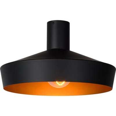 Lucide CARDIFF - Plafonnière - Ø 40 cm - 1xE27 - Zwart