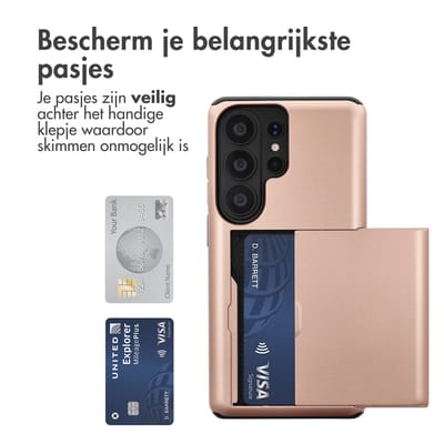imoshion Hoesje met Pasjeshouder - Geschikt voor Samsung Galaxy S26 Ultra - Rose Gold