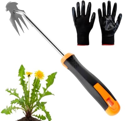 Handmatig Onkruidverwijderingsgereedschap met Lange Handgreep en Handschoenen