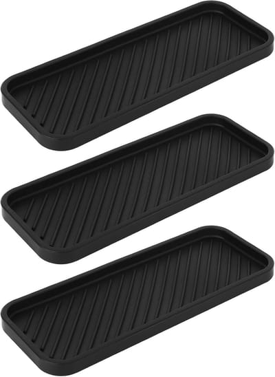 Smalle Siliconen Gootsteen Organizer - Antislip Afdruipmat en Spons Houder voor Keuken en Badkamer