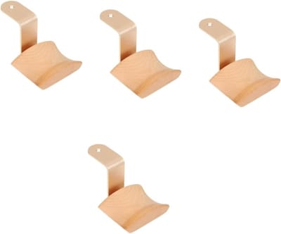 PRETYZOOM 4 Stuks koptelefoonstandaard van massief hout houder voor gamingheadset headset houder haak hoofdtelefoon headset beugel koptelefoon opbergrek aluminium profiel haakje
