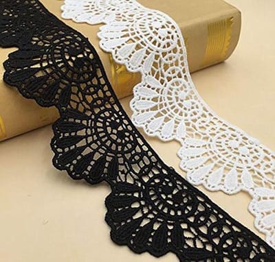 Dailygoods- Kanten Band Vintage-Stijl - 100% Katoen - 4,74 Meter - 6 cm Breed - Decoratie Accessoire - Perfect voor Kostuums - Delicaat en Elegant - Lint