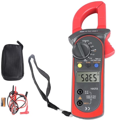 Stroomtang Multimeter - Stroommeter Tester - Elektrische Metingen - Draagbaar Digitaal Display - 400A Bereik - Zwart