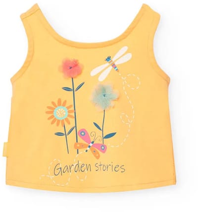 Boboli Knit Mouwloos T-shirt Geel 12 Months Meisjes