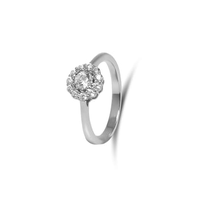 New Bling - 9NB-1438-60 - zilveren ring met zirkonia - 925 sterling silver - rhodium plated
