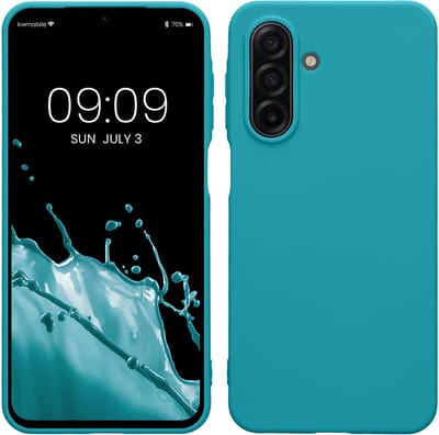 kwmobile telefoonhoesje geschikt voor Samsung Galaxy A17 4G / 5G - Hoesje voor smartphone - Back cover in mat petrol
