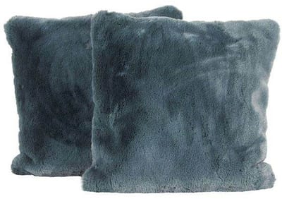 Lavella pelus kussenhoes | 2 stuks 45x45 cm donker grijs