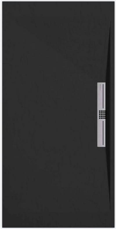 Sanifun douchebak Stone Side Black Slate 900 x 800 S
