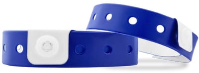 CombiCraft Blanco Smalle Vinyl Polsbandjes Blauw - 100 stuks