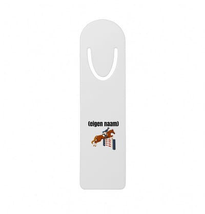 Hacebo® - paardrijden met eigen naam metalen boekenlegger - Paarden - paarden liefhebbers - iemand die houdt van paarden - verjaardag - cadeau - kado Bladwijzer boekenleggers - 12.7 cm x 3.2cm