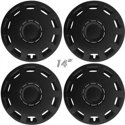 GoodGo Wieldoppen GRANIT-B 14 inch mat zwart. Set a 4 stuks in doos (a.u.b. tekst lezen!)
