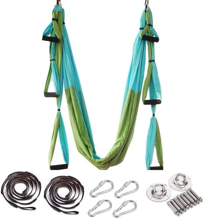Yoga hangmatset antenne, aerial yoga handdoek, aerial yoga hangmat met draagtas en verlengbanden