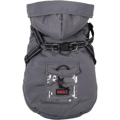 Winter Warme Hondenkleding Waterdicht Vest Jas met Tuigje Voor Kleine Middelgrote Honden Huisdier Puppy Jas Chihuahua Franse Bulldog Outfit S black