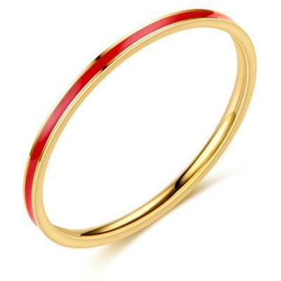 Europese En Amerikaanse Minderheid 1mm Fijne Titanium Stalen Olie Druppel Ring Vrouwelijk Populair Veelzijdig Ring Groothandel Sieraden 6 beige