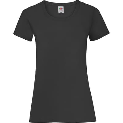 Fruit of the Loom Dames/Dames Valueweight T-Shirt (Zwart)