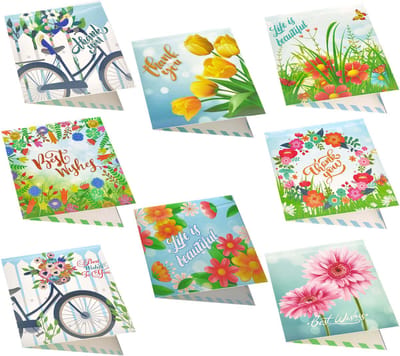 Adorzy Diamond Painting 3D Kaarten – 8 Kaarten met envelop - Diamond Painting Volwassenen – Diamond Painting Volledig Pakket