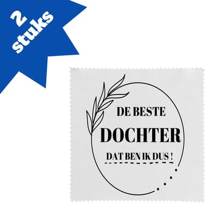 Akyol - de beste dochter dat ben ik dus brillendoekjes - Dochter - beste dochter - liefste dochter - verjaardag - cadeau - kado - bedankje - geschenk - 17,8 bij 17,8 cm - 2 stuks