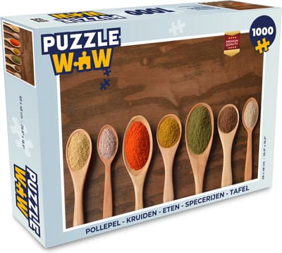 Puzzel Pollepel - Kruiden - Eten - Specerijen - Tafel - Legpuzzel - Puzzel 1000 stukjes volwassenen