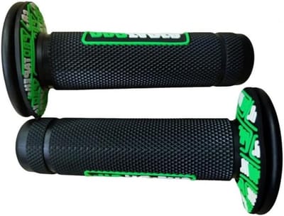 Motocross Handvatten voor Dirt Bike - 7/8" Rubber Grip voor Stuur - Zwart Groen - Comfortabel en Duurzaam