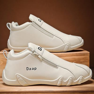 Heren Leer Sportschoen Casual Schoenen Dikke Fleece Warme Katoenen Laarzen Platformlaarzen Winterschoen voor Heren Designerschoen Zapatillas 39 white
