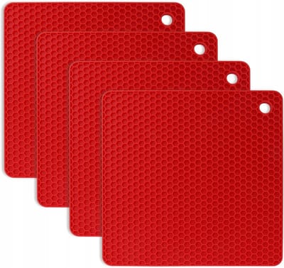 Set van 4 Antislip Siliconen Onderzetters - Hittebestendig & Multifunctioneel