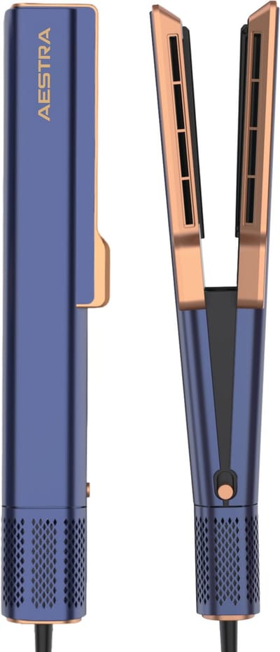Aestra Hairstrait - 2 in 1 Stijltang met Föhn - 110.000RPM Motor - Haarstyling met lucht - Haardroger - Geschikt voor alle Haartypes - 2025 Model -Navy