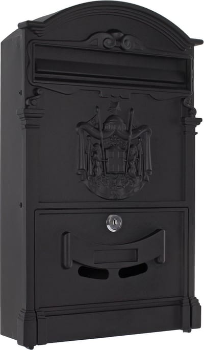 ROTTNER Brievenbus Sophia - 41 x 26 x 9 cm - Zwart