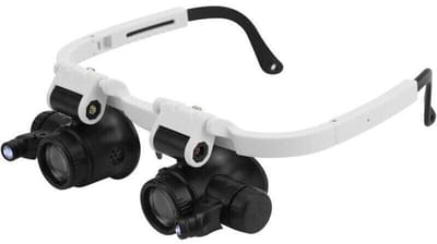 XU-type vergrootglas met 2 LED-lampjes, juweliersvergrootglas voor op het hoofd, 8x, 15x en 23x vergroting, geschikt voor reparaties, lezen, sieraden, horloges, enz.