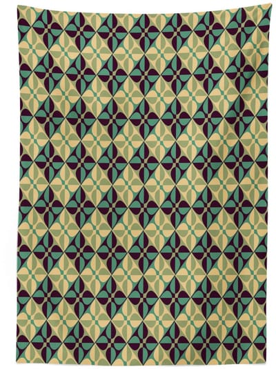 ABAKUHAUS geometrische tafelkleed – tafelkleed – multicolor, satijn 140x170