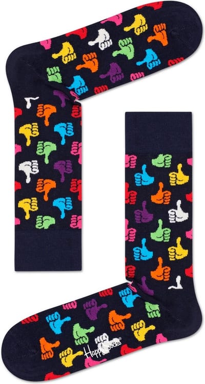 Happy Socks - Thumbs Up -  Donkerblauw multi - Unisex - Maat 41-46