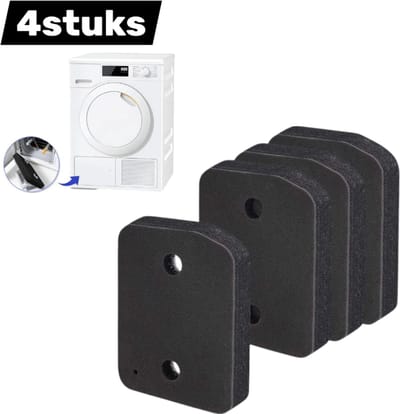4 stuks- Droger Filter Sponsfilter - voor Miele 9164761 Warmtepompdroger - 207 x 157 x 30 mm Droger Pluizenfilter Sponsfilter - voor Wasdrogers - Basisfilter - mat zwart