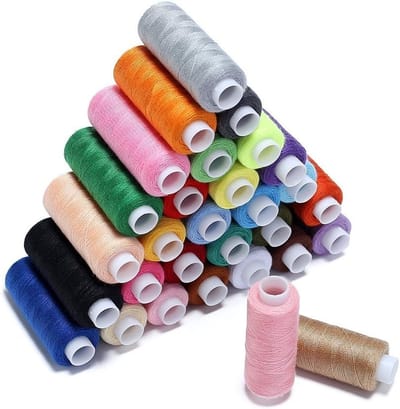 JeiibrZui Naaigaren - Naaimachinegaren - Sterk Polyester Garen + Universeel Voor Hand En Machine Gebruik - 30 Klossen - Voor Quilten Gemengd