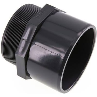 PVC Lijmmof 110x125mm x Buitendraad G 4''