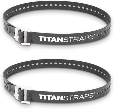 Sterke Industriële Spanbanden - Veiligheidsgordel Set voor Vastzetten en Bundelen - Zwart (2-Pack)