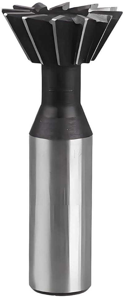 Dovetail Frees - Groef frees Stikfrees - Metaalbewerking - Dubbele snede - 30x45 Graden - Zilver