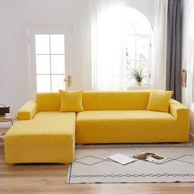 Stretch Sofahoes Moderne minimalistische volledige hoes Effen kleur Stoffen bankhoes Handdoek volledige hoes Antislip bankhoes 145~185CM