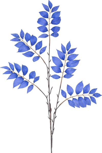 Easyplants | Kunsttak Varen vertakt 83 cm blauw | Zijde | Nepbloemen | blauw | Onderhoudsvrij | Kant-en-klaar