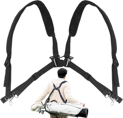 Golfclubtas Riem - Golftas Accessoire - Comfortabel Dragen - Gelijkmatige Gewichtverdeling - 31 x 19 x 5 cm - Zwart