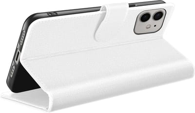 Zanae, Hoesje geschikt voor iPhone 12 / 12 Pro - Wallet Case & Magneetsluiting, Wit