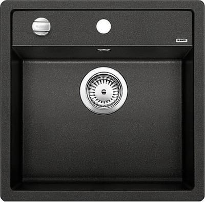 Spoelbak Blanco Dalago 5 vlakbouw zwart 518530. Draaiknopbediening.
