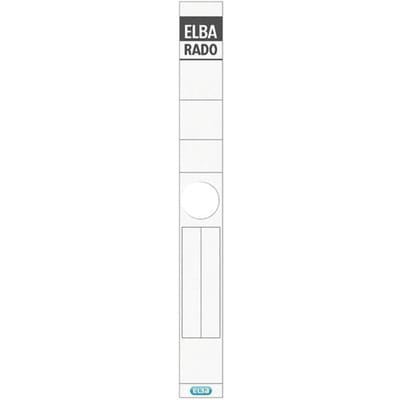 ELBA rugetiketten "ELBA RADO" - lang/smal, wit