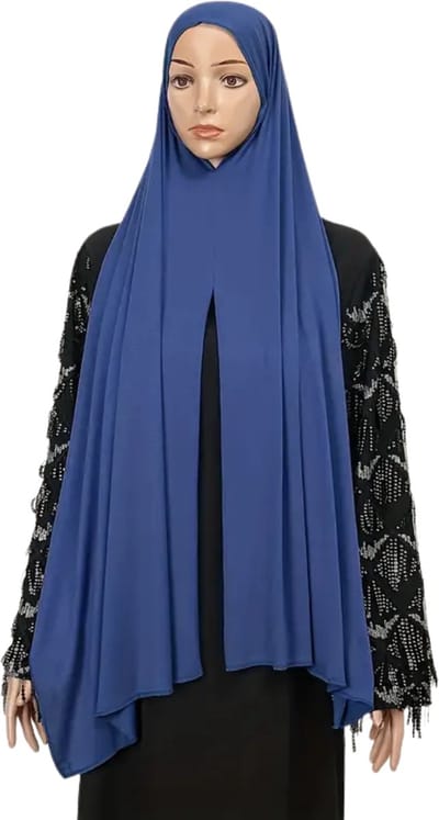 Bovista Hoofddoek - Hijab - Dames - Abaya - Sjaal - Islamitische Kleding - Moslim Kleding - Alhamdulillah - Blauw