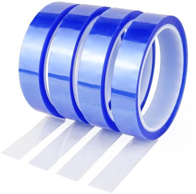 Dailygoods - Warmtebestendige Tape - Polyimide Hechtband - Elektronische Toepassingen - Sublimatie - 4 Rollen - Ideaal voor Hobby en Professioneel Geb...